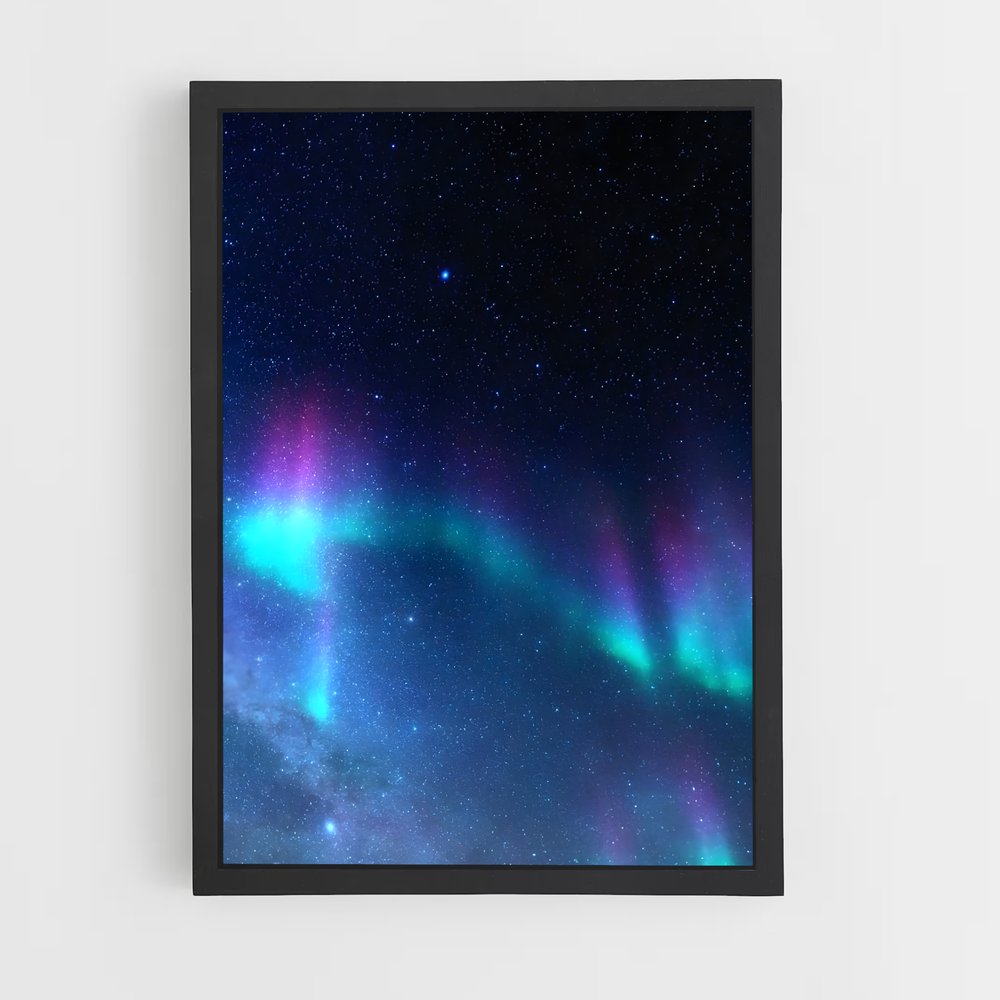 Poster Aurora borealis envoûtant – affiche Univers (vue 2)
